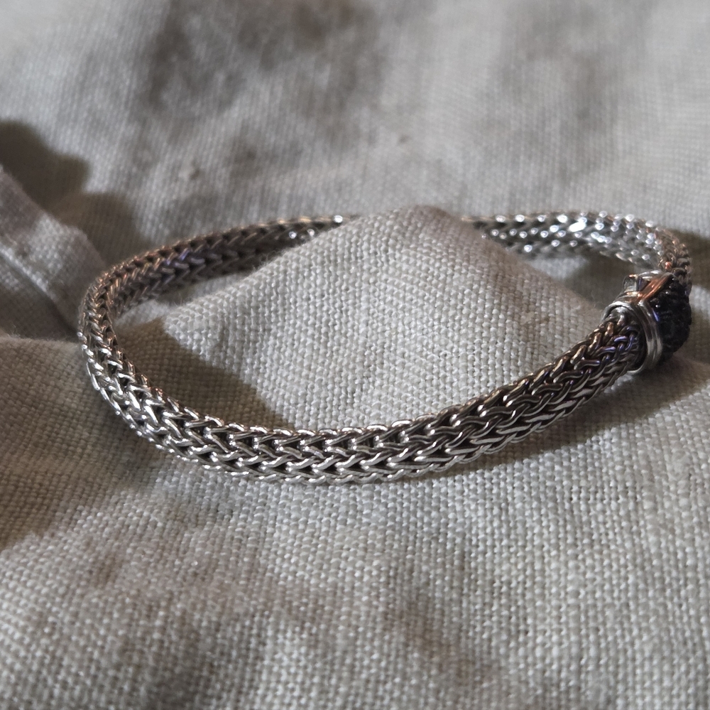 John Hardy Classic Chain Icon Bracelet, Blue Sapphire, SS, 5mm - Picture 2 of 12